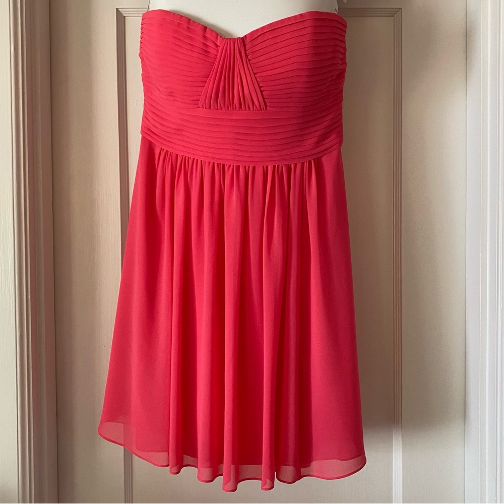 BCBG PINK MINI STRAPLESS DRESS